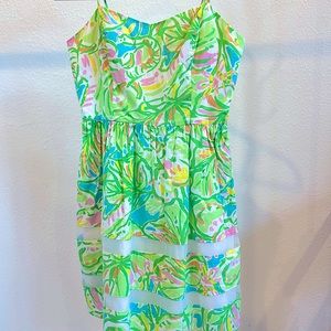Lilly Pulitzer Print Dress with Mesh Detail | Size 0
